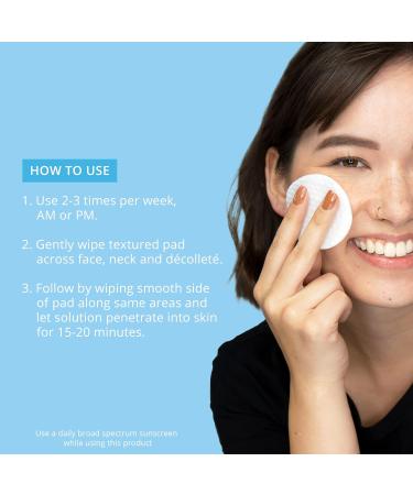 SKINN Multi-Acid Resurfacing Pads - Glycolic Lactic & Salicylic Acid Exfoliating Peel for Face Neck & Decollete | 60 Pads for Brightening & Toning Skin - Buy Online on GoSupps.com