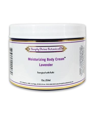 Simply Divine Botanicals Moisturizing Body Cream - Natural and Organic Lotion with Shea Oil  Hemp Oil and Aloe Vera  12 oz (Lavender)