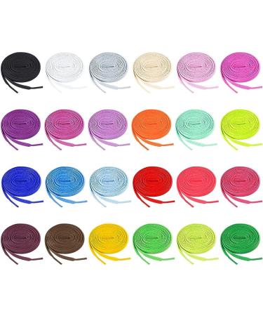 Auihiay 24 Pairs Flat Shoelaces for Sneakers, 31 Inch, 24 Colors, Ideal for Skate Shoes and Boots - Buy Online on GoSupps.com