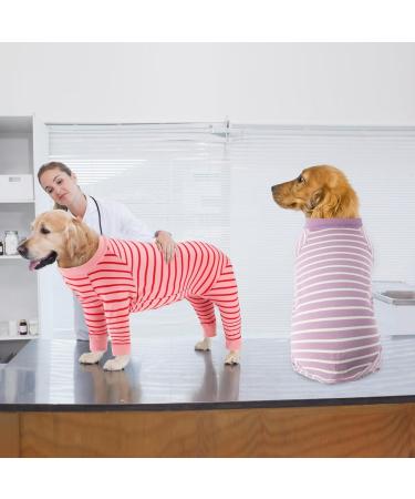 Ranypet One-Divider Dog Pajamas - Surgical Recovery Suit for Large Medium Dogs | Anti-Lick Wound Protection | 2XL Pink - Buy Online on GoSupps.com