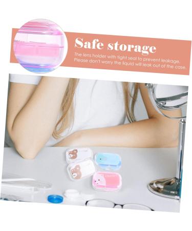 Solustrie Cartoon Pupils Contact Lenses - 4 Boxes with Storage Case | Travel-Friendly Lens Holder - 6.5x4.5x2.5cm - Buy Online on GoSupps.com