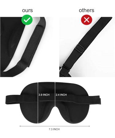 3D Sleep Eye Mask for Men & Women - Perfect for Travel, Yoga, and Nap - Black - Buy Online on GoSupps.com