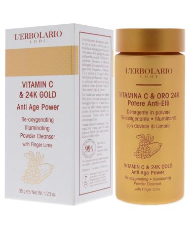 L'Erbolario Vitamin C & 24K Gold Anti-Age Cleanser - Daily Face Wash for Oily & Dry Skin - Restores Glow Removes Makeup & Impurities - 1.23 oz - Buy Online on GoSupps.com