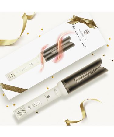 Rotating Curling Iron - Anti-Scald Automatic Curler 1.25 Inch | Adjustable Heat & Fast Heating | Safe Hair Styling Tool (White - Buy Online on GoSupps.com