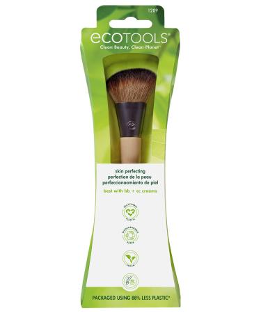 EcoTools Skin Perfecting Makeup Brush, Ideal for Use with BB and CC Creams, Cruelty Free & Vegan, 1 Count