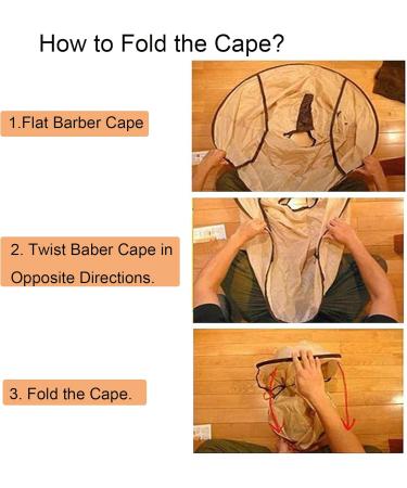 OFKPO Hair Cutting Cloak Umbrella Hair Cutting Cape for Adult Foldable Barber Cloak Waterproof Adjustable for Home Hair Salon Barber Beige - Buy Online on GoSupps.com
