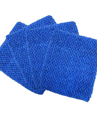 Time to Sparkle 4pcs Crochet Tube Top Crochet Tutu Infant Dress Baby Girls Skirt Pettiskirt 8"x10" Royal Blue 20x25cm Royal Blue
