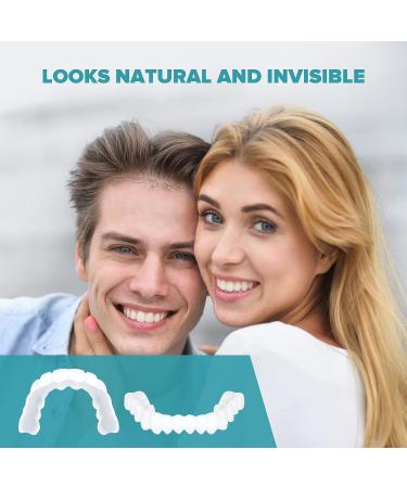 6 PCS Fake Teeth Veneers for Upper and Lower Jaw - Natural Shade Cosmetic Dentures for Christmas and Daily Use - Buy Online on GoSupps.com