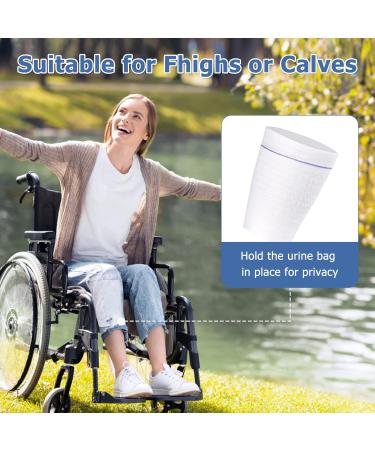 HANSILK Catheter Leg Bag Holder 2 Pcs Convenient Washable Reusable Elastane Stitched Wrapped Urine Bag Designed for The Incontinent L - Buy Online on GoSupps.com