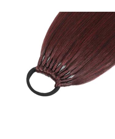 60 cm Red Wine Straight Ponytail Hairpiece - Synthetic Hair Extensions for Women & Girls - Buy Online on GoSupps.com