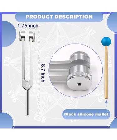 Buy OM 136.1Hz Weighted Tuning Fork - Heart Chakra Sound Healing Meditation & Immune Support - Silver - Buy Online on GoSupps.com