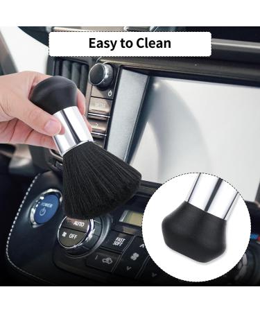 Abeillo Black Neck Brush - Cylindrical Soft Nylon Hairdressing Brush for Barbers & Salons | International Shipping Available - Buy Online on GoSupps.com