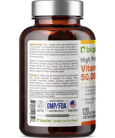 biophix Vitamin D-3 10000 IU High-Potency 120 Softgels - High-Potency Non-GMO Soy-Free Supports Strong Bones Immune Health - Buy Online on GoSupps.com