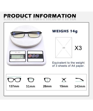 CGID Anti-Blue Light Reading Glasses +1.0 for Men & Women - TR90 Frame - QKX001 - Protect Your Eyes - Buy Online on GoSupps.com
