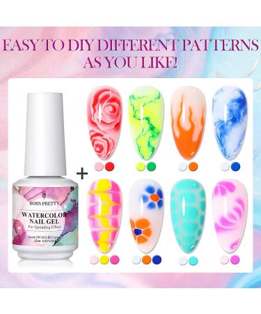 Born Pretty 15ml Nail Blooming Gel - Clear Watercolor UV LED Polish for Marble & Floral Print Manicure - Buy Online on GoSupps.com