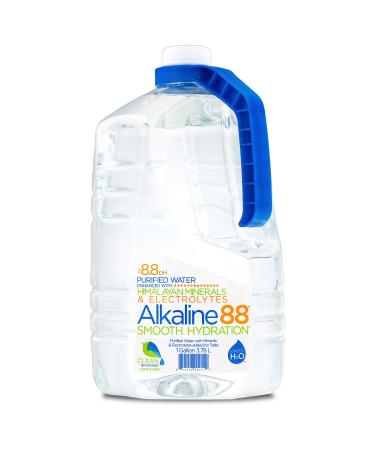 Alkaline88 Purified Ionized Water with Himalayan Minerals & Electrolytes for smooth taste. Perfectly balanced for your body with 8.8ph. 1 Gallon. 100% Recyclable. 128 Fl Oz (Pack of 1)