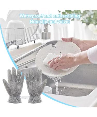 Fovolat Kitchen Dish Gloves Anti-Scalding Waterproof Anti-Slip Cleaning Gloves 30cm Extended Gloves for Remove Stains & Grease Padded Dish Gloves for Car Washing - Buy Online on GoSupps.com