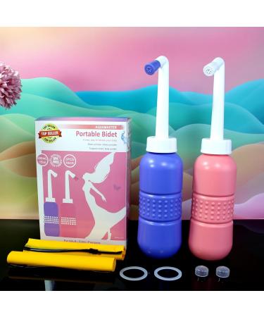 2-Piece Perineal Bottle Set for Postpartum Care | Portable Bidet with Angled Spout & Storage Bag - Pain Relief After Birth - Buy Online on GoSupps.com