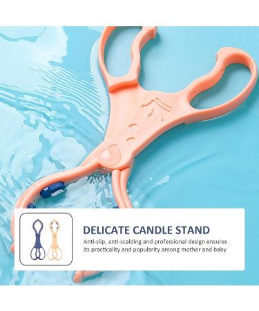 DOITOOL 2pcs Baby Bottle Holder Scissor - Anti-Slip Feeder Clamp | High Temperature Resistant Pacifier Tong | Assorted Color - Buy Online on GoSupps.com
