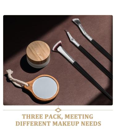 Buy 3Pcs Eyelash Brushes Set | Angled Fan Flat Fan & Eyeliner Brush for Perfect Makeup | International Shipping Available - Buy Online on GoSupps.com