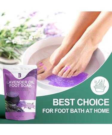 Epsom Salt Lavender 7oz | Soothing Pain Relief, Detox, Softens Calluses | Immunity Boost | Relaxing Bath Salts for Women | Relieve Tired, Achy, Itchy Feet - Buy Online on GoSupps.com