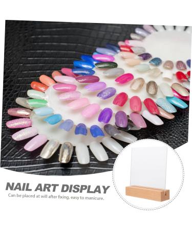 Gatuida Nail Display Board Name Card Stand Nail Tips Display Holder Acrylic Sign Holder False Acrylic Nail Display Holder Manicure Display Frame Fake Nails Boards Earrings Nail Plate Wood - Buy Online on GoSupps.com