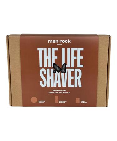 Men Rock The Life Shaver Sandalwood Shaving Set - Shaving Cream Brush & Holder for Ultimate Shave Experience - Buy Online on GoSupps.com