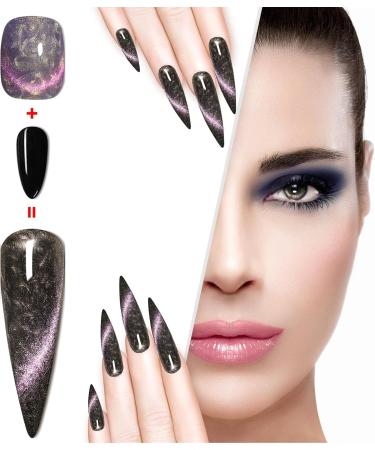 Cat Eye Glitter Gel Nail Polish Innovative Cat Eye Glitter Gel Nail Polish Aurora Nail DIY Art Design | Magnetic Gel Nail Polish Soak Off LED Lamp for Beginners DIY Manicure Kit  - Buy Online on GoSupps.com