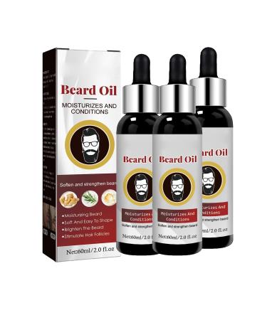 3 pieces of beard growth-bio-care oil natural beard growth promotes hair growth on the face for men with a stained beard growth donates moisture and maintains the beard