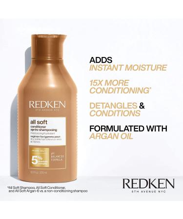 Redken All Soft Conditioner - Intense Softness for Dry/Brittle Hair - With Argan Oil - 10.1 Fl Oz - Buy Online on GoSupps.com