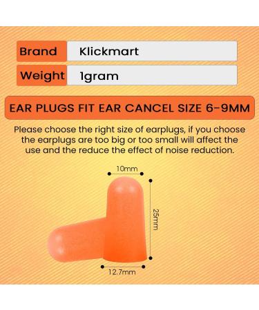 Klickmart Super Soft Foam Ear Plugs for Sleep 38db SNR 60 Pairs - Reusable Orange Earplug for Sleeping, Travel, Loud Noise - One Size Fits All - Buy Online on GoSupps.com