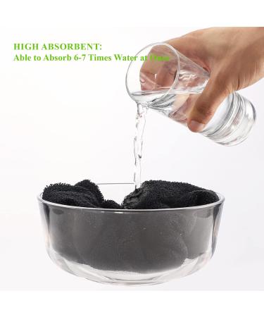 Cogana Microfiber Hair Towels Set 6 Pack - Black, Bleach Proof, Quick Drying - 16X32 Inches - Buy Online on GoSupps.com