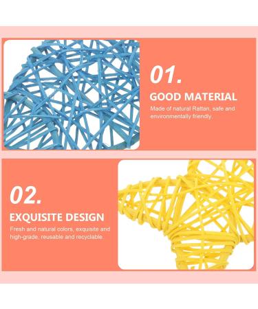 Alipis 4-Piece Colorful Rattan Fish Balls - 18cm Decorative Woven Balls for Birds & DIY Projects | International Shipping - Buy Online on GoSupps.com