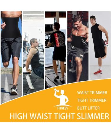 Kumayes Men's Fitness Sauna Belt - XXL Black Waist Trainer for Weight Lifting & Sweat Enhancement - Buy Online on GoSupps.com