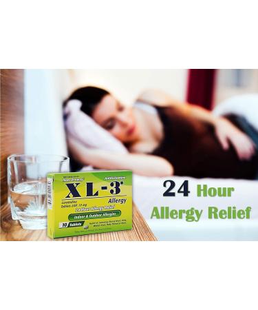 XL-3 Allergy Medicine | 24-Hour Non-Drowsy Relief from Seasonal Allergies | 10 Tablets - Buy Online on GoSupps.com