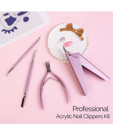 MELODYSUSIE Small D-Pink Nail Clippers for Acrylic & Gel Nails - Professional Rustproof Trimmer Tool for Manicure & Pedicure - Buy Online on GoSupps.com
