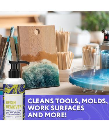 10oz Epoxy Resin Cleaner & Remover - Natural Hand Cleaner for Artists | Gentle Moisturizing Solution for Uncured Resin Glue & Paint - Buy Online on GoSupps.com