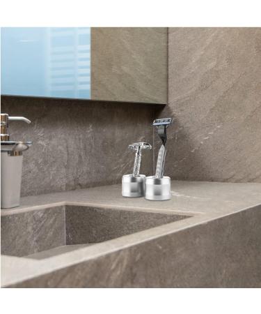 Premium Aluminum Razor Holder Stand - Manual Shaver Stand for Men - Travel-Friendly Shaving Accessory - Buy Online on GoSupps.com