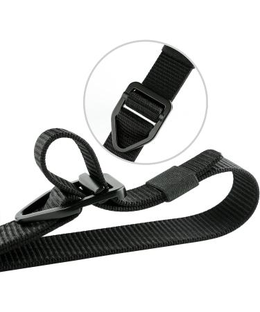 JASGOOD Tactical Heavy Duty Nylon Belt for Men - Adjustable Military Webbing Strap with Metal Buckle - A-black - Fits Pants Size Below 42 - Buy Online on GoSupps.com