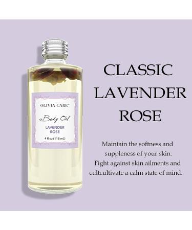 Olivia Care Lavender Rose Body Oil | Hydrating After Bath Oil with Vitamin E, Omega Fatty Acids | Vegan & Natural Perfume Oil for Women - Reduce Dry Skin, Anti-Aging - Buy Online on GoSupps.com