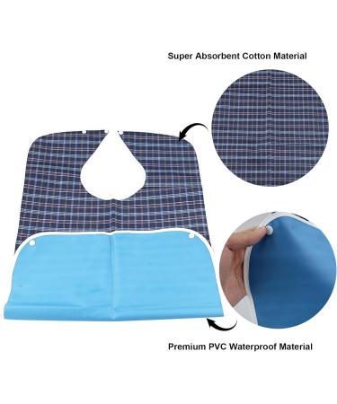 Shop Lwmlwm 2-Piece Washable Waterproof Bibs for Adults - Reusable Dining Solution for Men Women Seniors & Disabled - Buy Online on GoSupps.com