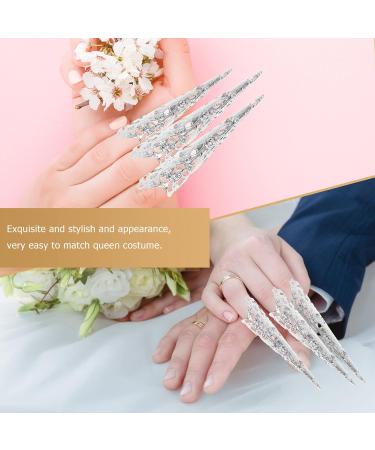 Shop SOLUSTRE 8Pcs Finger Lace Law Outfit for Women - Stylish Silver Costume & Accessories - Buy Online on GoSupps.com