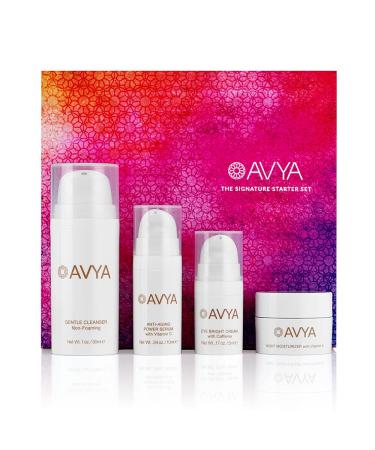 Avya Skincare Discovery Starter Set | Anti-Aging Essentials | Cleanser Serum Eye Cream & Moisturizer - Buy Online on GoSupps.com