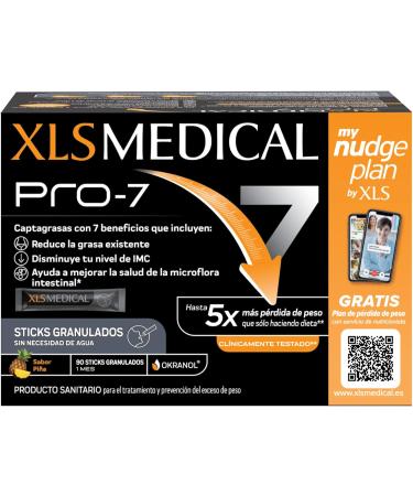 XLS Medical Pro-7 Results in 1 Month with 7 Benefits 3 Sessions Nutritionist Service with mynudgeplan Natural Origin 90 Sticks Pineapple Flavor - Buy Online on GoSupps.com