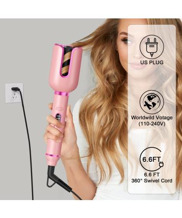 Sindax Automatic Curling Iron - 1 Inch Professional Ionic Curling Wand with 4 Adjustable Temps Dual Voltage Anti-Scald Design - Perfect for All Ages - Shop Now - Buy Online on GoSupps.com