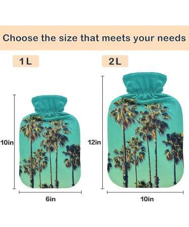 NAANLE 2L Transparent Hot Water Bottle with Cover | Pain Relief for Menstrual Cramps | Heat & Cold Therapy for Hands & Feet - Buy Online on GoSupps.com