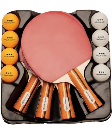 Table Tennis Paddles Set with 3-Star Balls - Premium 7 Ply Racquets for Indoor/Outdoor Play - Buy Online on GoSupps.com