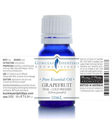 Gumleaf Essentials Grapefruit Pink Essential Oil - 0.34fl oz Cruelty Free & Vegan 100% Pure & Natural - Buy Online on GoSupps.com