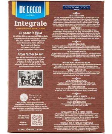  Italian Gourmet E.R. Cecco Pasta Farfalle Integrali No. 93 Italian Pasta 500 g + Pulpa Italian Gourmet 400 g Pack of 10 - Buy Online on GoSupps.com
