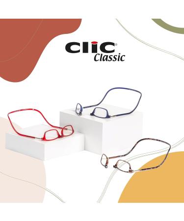 Shop Clic Classic Magnetic Reading Glasses for Men & Women | 2.5 Gray Reading Aid | Stylish & Convenient Reading Help - Buy Online on GoSupps.com